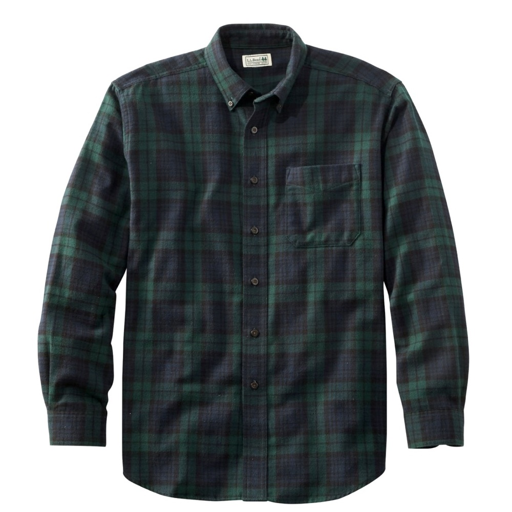 Sz XSreg L.L.Bean slightly fit Men's Scotch Plaid Flannel Shirt, Traditional Fit